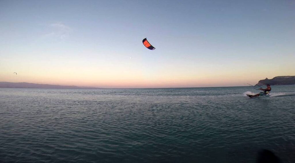 Kitesurfing Cagliari, Poetto Beach, September 2014